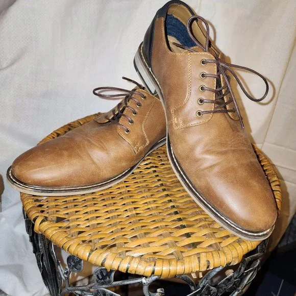 SEVEN91 Leather Dress Shoes Seven91 Dress Shoes Mens 10 Oxford Black Faux Leather Lace  main image 2